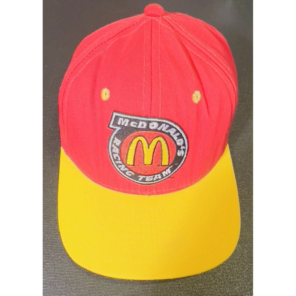 Vintage Bill Elliott #94 McDonalds Racing Team Snapback Hat Cap Men NASCAR Red